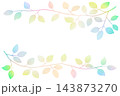 枝葉のイラストのフレーム 143873270