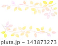 枝葉のイラストのフレーム 143873273