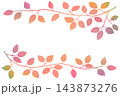 枝葉のイラストのフレーム 143873276