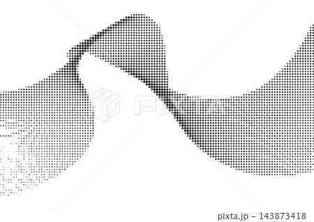 Halftone dotted abstract wave ripple texture...のイラスト素材 [143873418] - PIXTA