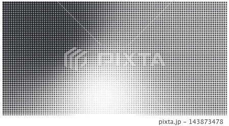 Halftone dotted abstract shadow gradient background. Monochrome vector illustration with smooth dot fading. 143873478
