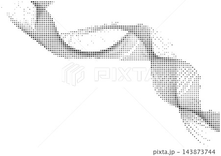 Halftone square pixel abstract fluid wave...のイラスト素材 [143873744] - PIXTA