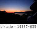 Motorhome Travel and Camping Holiday with Recreational Vehicle in Scenic Landscape Motorhome Travel and Camping Holiday with Recreational Vehicle in Scenic Landscape 143874635