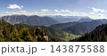 Panoramic landscape view, Laber mountain, Bavaria, Germany 143875588