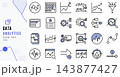 Data analytics icon set for business intelligence dashboard 143877427