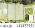 Aerial view of the Winmalee Tennis Club and courts in the Blue Mountains 143877589
