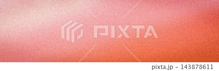 Abstract wide background with a grainy texture and blurred gradient of peach, coral, orange, and soft white. Vibrant noise texture for banners and wallpaper 143878611
