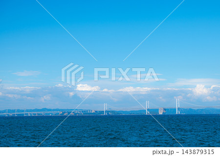 青空と瀬戸大橋 青空と瀬戸大橋 143879315