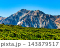 北アルプスの白馬鑓ヶ岳と杓子岳 143879517