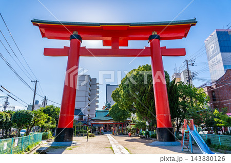 尼崎えびす神社 大鳥居(尼のえべっさん)別名:倉持戎大宮/ちぢみさん 尼崎えびす神社 大鳥居(尼のえべっさん)別名:倉持戎大宮/ちぢみさん 143880126