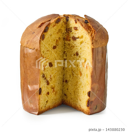 Artisan panettone with nuts and dried fruit Artisan panettone with nuts and dried fruit 143880230