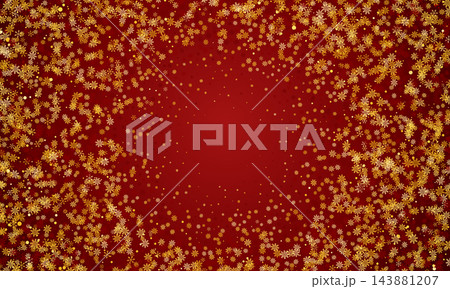 Elegant christmas background with golden snowflakes Elegant christmas background with golden snowflakes 143881207