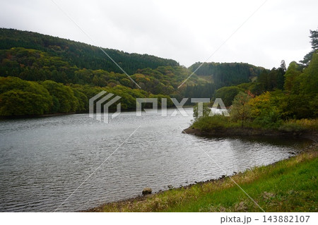 秋の蔵王スキー場にある鴫の谷地沼の寂しい風景 秋の蔵王スキー場にある鴫の谷地沼の寂しい風景 143882107
