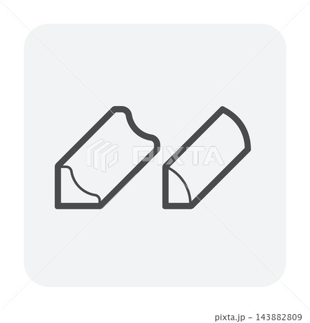 Black outline wood floor molding profiles icon with concave and curved cross sections Black outline wood floor molding profiles icon with concave and curved cross sections 143882809