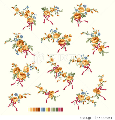 美しい薔薇のベクターイラスト素材集, 美しい薔薇のベクターイラスト素材集, 143882964