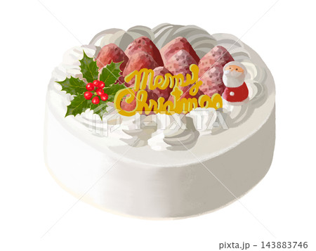 クリスマスケーキ(ホール、アルミトレーなし) クリスマスケーキ(ホール、アルミトレーなし) 143883746