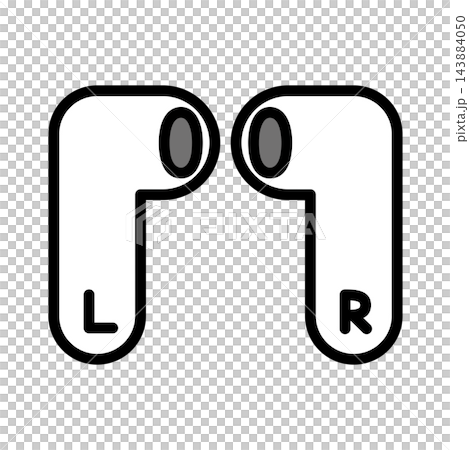 Illustration of wireless earphone 143884050