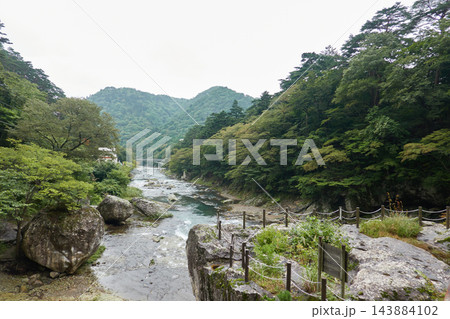 箒川 塩原渓谷 福渡 栃木県那須塩原市 岩の展望地 143884102