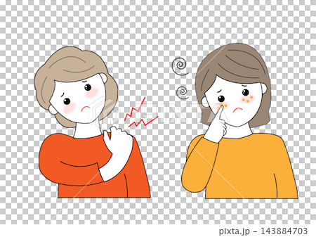 具合の悪い女性 143884703