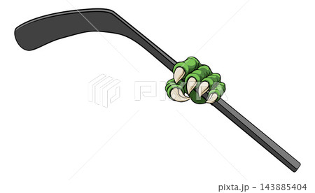Ice Hockey Stick Claw Cartoon Monster Animal Hand Ice Hockey Stick Claw Cartoon Monster Animal Hand 143885404