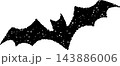Bat Stamp Badge Grunge Style. Bat Illustration. Bat Stamp Style. Vector Illustration. Elements for design. Grunge Bat Textured Isolated on White Background. 143886006