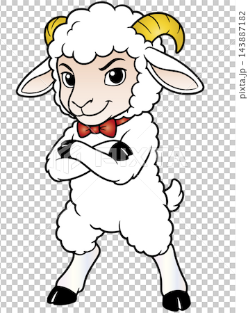 A fun animal illustration ☆ Sheep 143887182