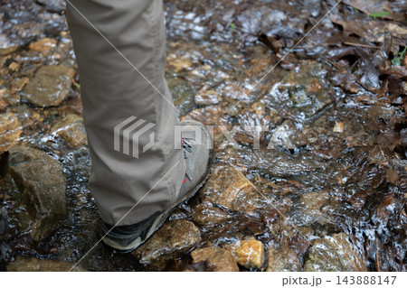 登山　水場を歩く 143888147