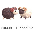 かわいい羊のオブジェの3DCG透過画像 143888498