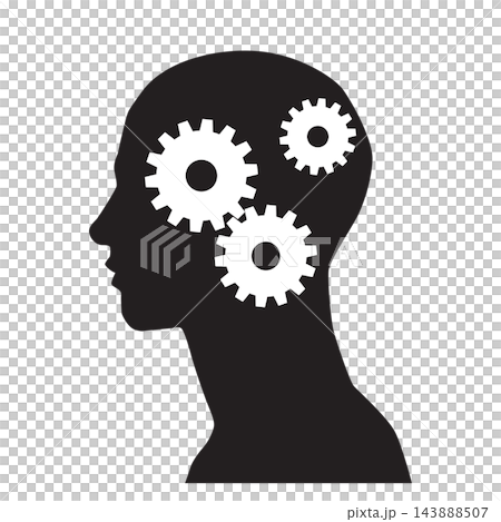 Head And Brain Gear silhouette 143888507