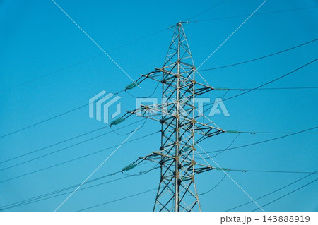 Abstract Industrial Geometry Pattern of Power Cables 143888919