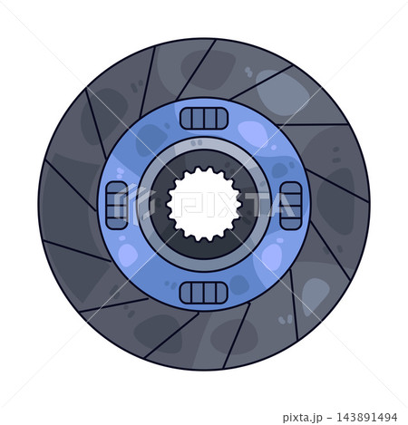 Illustration of Clutch Disc Illustration of Clutch Disc 143891494