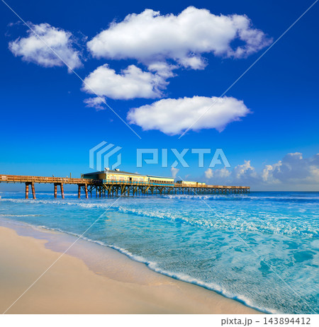 Daytona Beach in Florida with pier USA 143894412