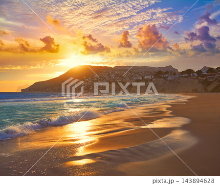 Arenal Bol beach in Calpe in Alicante Arenal Bol beach in Calpe in Alicante 143894628