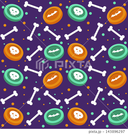 Abstract halloween pattern design background. Vector. 143896297