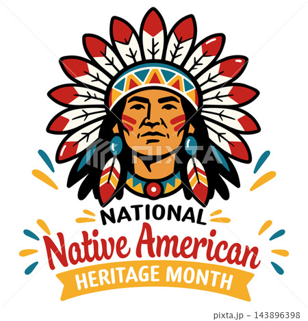Indigenous Heritage Month Native American Chief 143896398