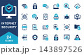 インターネットセキュリティに関するアイコンセット 143897526