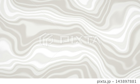 White and gray flowing silk marble background with smooth wavy lines and elegant curves, abstract luxury texture for banners, covers and presentations 143897881