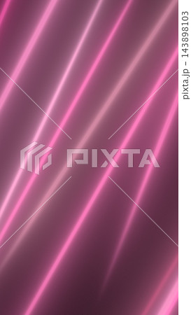 Sleek magenta neon laser beams crossing a dark background with glowing light streaks 143898103