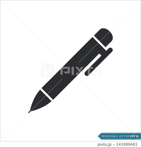 Pen Icon Vector Template illustration 143899481