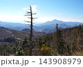 磐梯吾妻スカイラインの紅葉狩り　双竜の辻より磐梯山を望む晩秋の風景 143908979