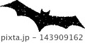 Bat Stamp Badge Grunge Style. Bat Illustration. Bat Stamp Style. Vector Illustration. Elements for design. Grunge Bat Textured Isolated on White Background. 143909162