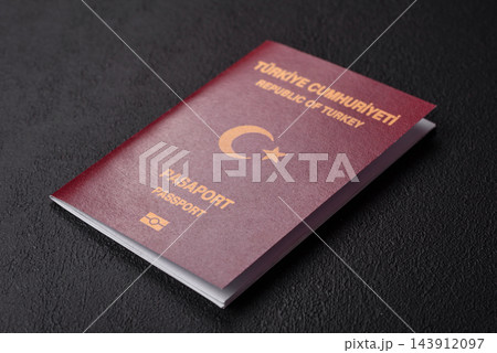 Turkey, Turkish passport for travelling, flying and doing business. Turkey document, id Turkey, Turkish passport for travelling, flying and doing business. Turkey document, id 143912097