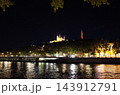 ソーヌ川越しに望むフルヴィエールの丘とノートルダム大聖堂の夜景（リヨン） 143912791