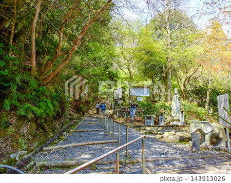 下関市豊田町にある狗留孫山修禅寺参道の山道 143913026