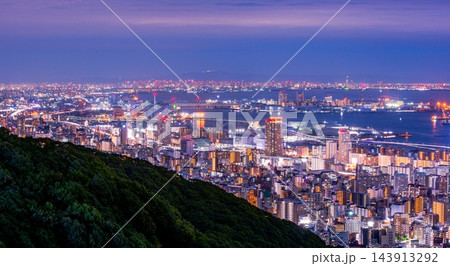 兵庫県 神戸市 錨山からの夜景 兵庫県 神戸市 錨山からの夜景 143913292