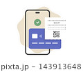 Digital receipts for ecommerce purchases, paperless transactions and customer records. E-receipts, payment confirmation and retail checkout for modern commerce, vector illustration 143913648