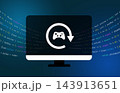 AI-assisted game porting combines decompilation and recompilation for legacy games across platforms. Reverse engineering supports game preservation and software compatibility, vector illustration 143913651