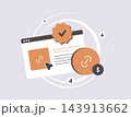 Affiliate conversion tracking for clicks, sales attribution and partner commissions. Referral links, conversion data and performance measurement for affiliate marketing, vector illustration 143913662