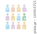 Medical health support human shape symbols 143915721