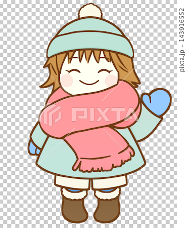 A girl on a cold day (left hand, smiling) 143916552